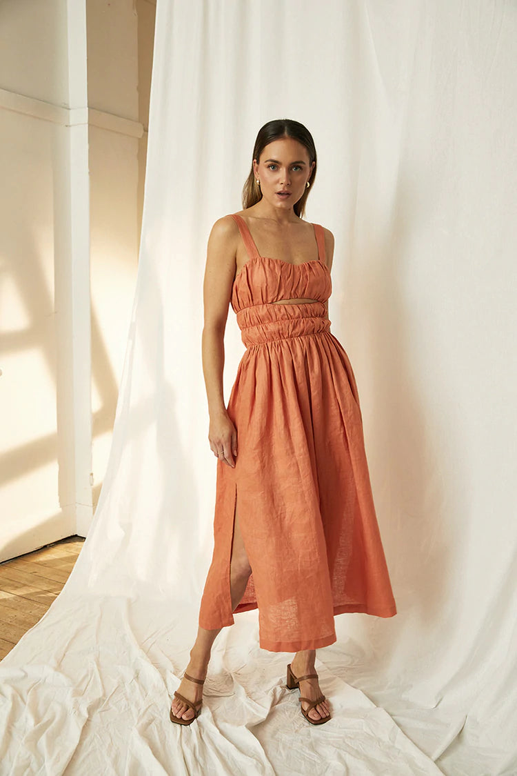 knee length dresses for ladies Bailey Midi Dress | Purple | Sleeveless main image 0