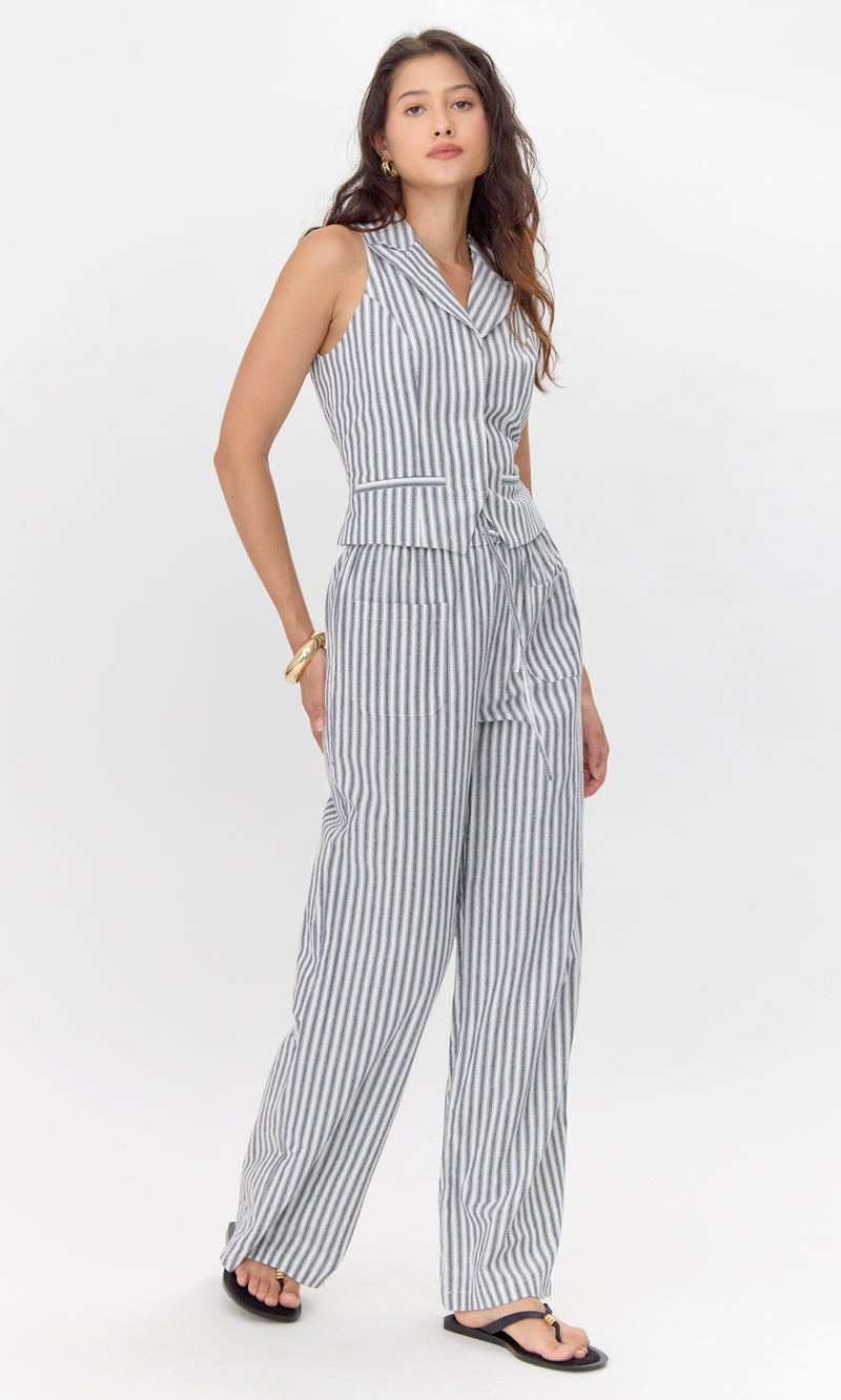 Hellen Stripe Halter Vest