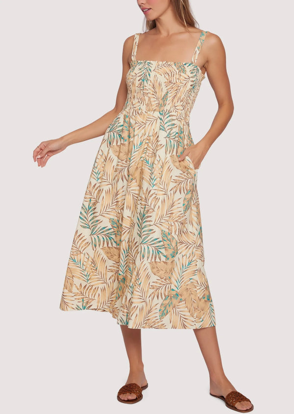 Anafi Palm Midi Dress