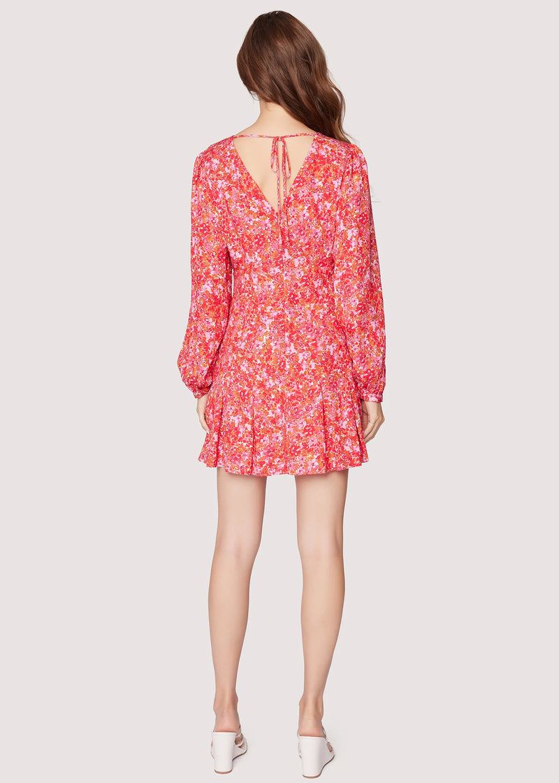 PETAL PATCH LONG SLEEVE MINI DRESS