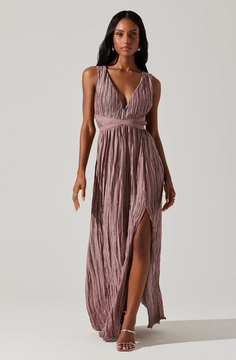 Tesni Pleated Maxi Dress