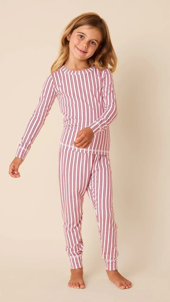 Holiday Stripe Pima-Kids Pajama