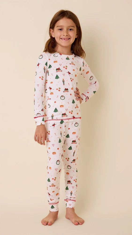 Very Vintage Christmas-Pima Knit Kids Pajama