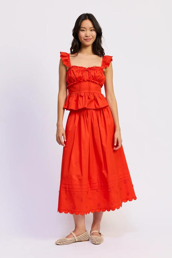 en saison red dress En Saison / Emma Mini Dress / Medium