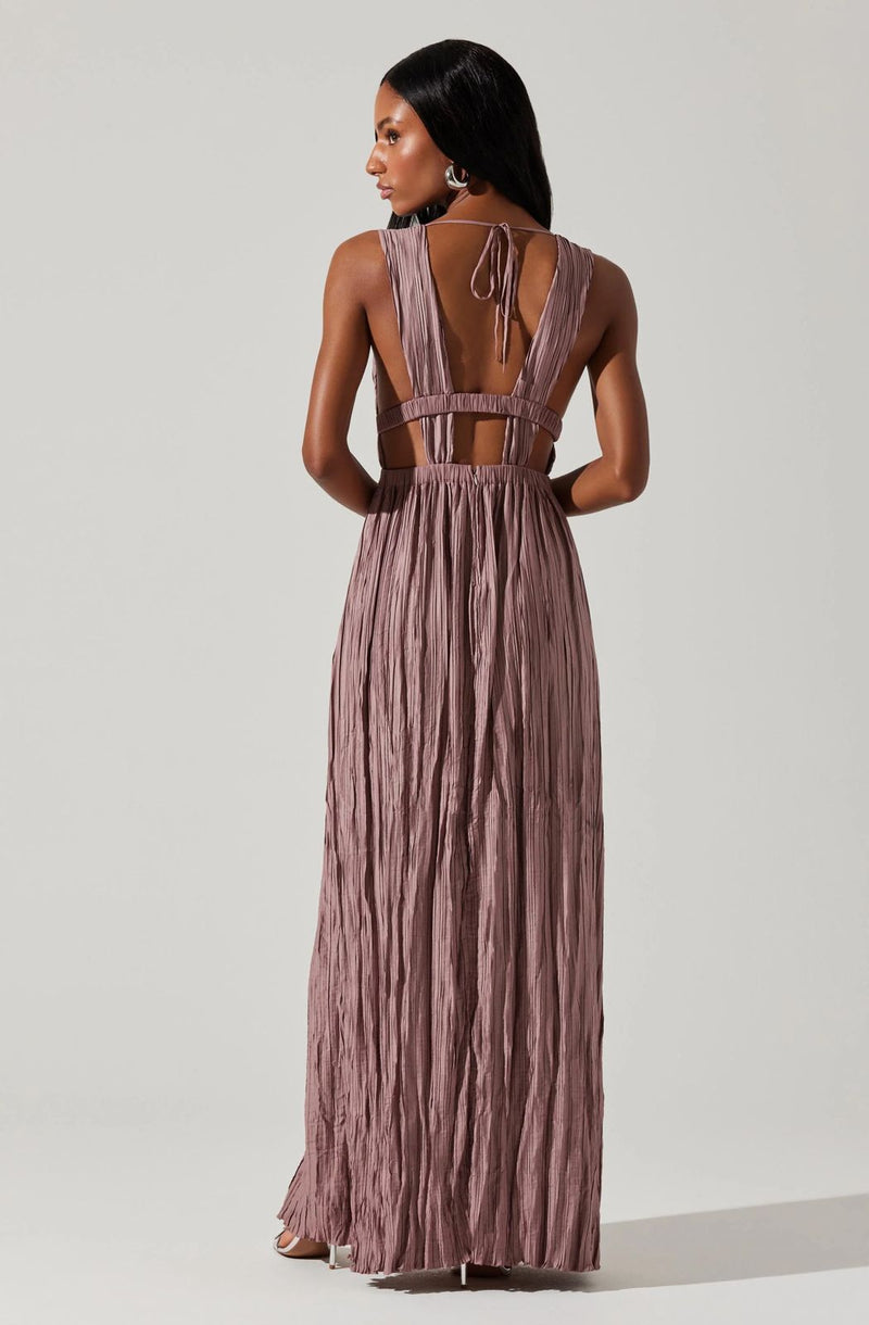 Tesni Pleated Maxi Dress