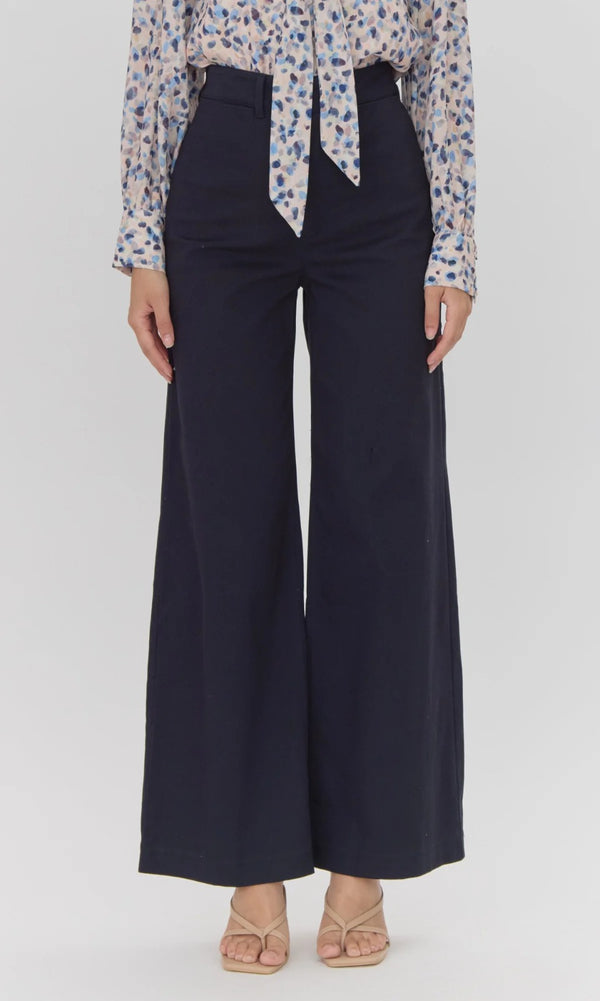 Jennsen Cotton Canvas Wide Leg Pants