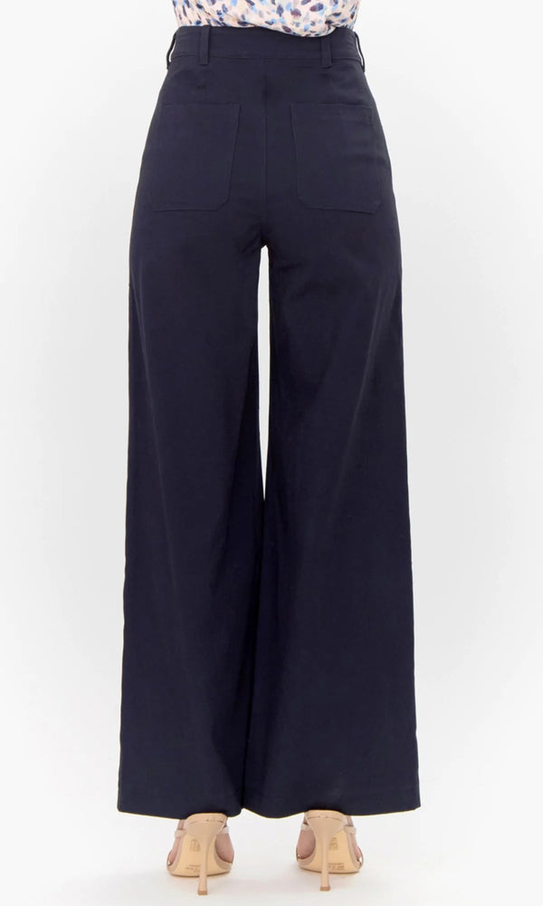 Jennsen Cotton Canvas Wide Leg Pants