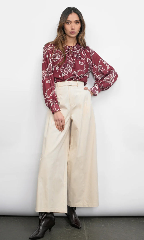 Luiza Ruched Neckline Blouse