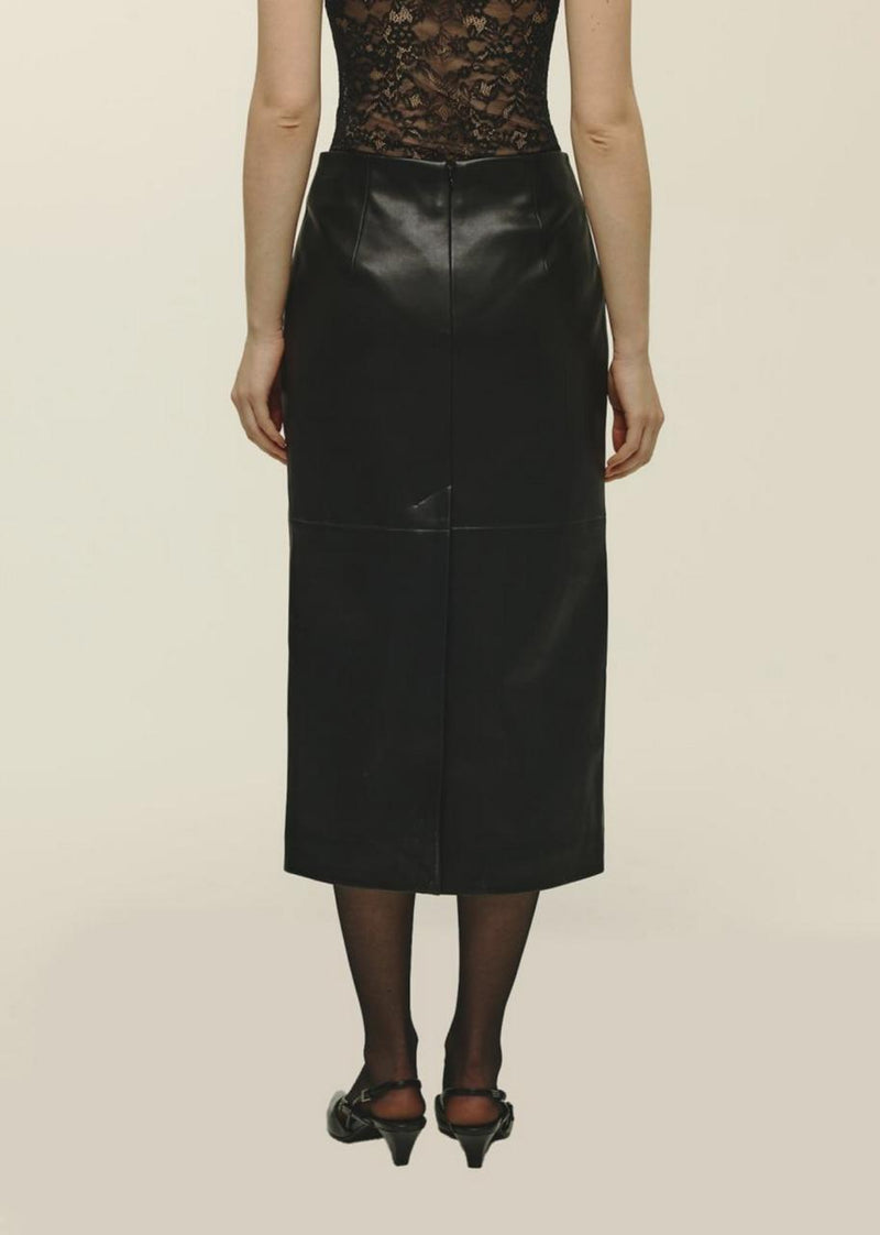 Leather Midi Skirt
