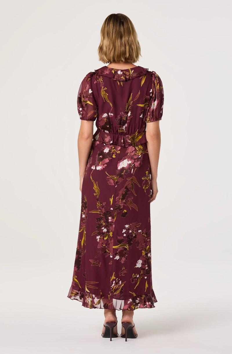 Bennet Dress Wine Floral