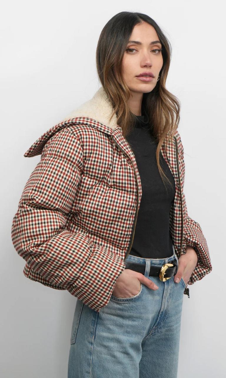 Sally Gingham Puffer