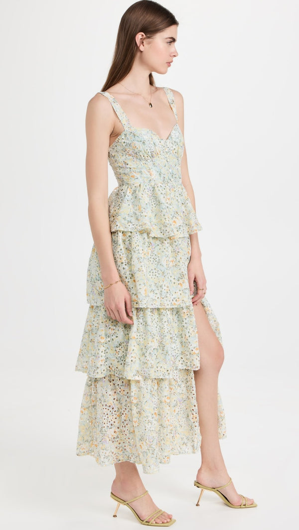 Midsummer Tiered Floral Print Dress