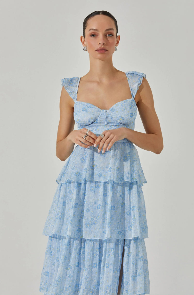 Midsummer Floral Tiered Maxi Dress