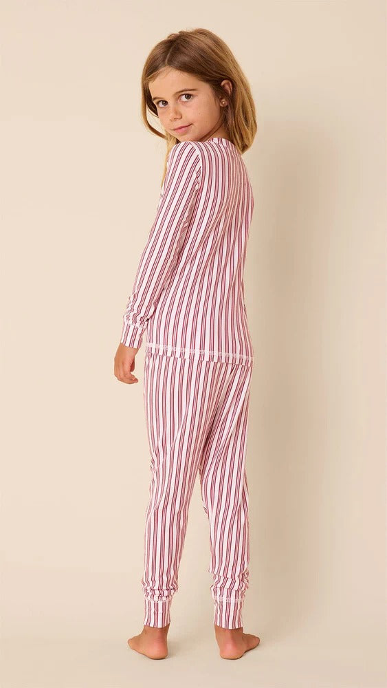 Holiday Stripe Pima-Kids Pajama