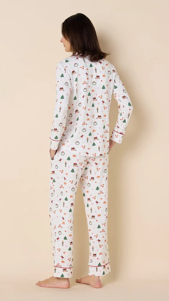 Vintage Christmas Pima Knit Long-Sleeved Pajama
