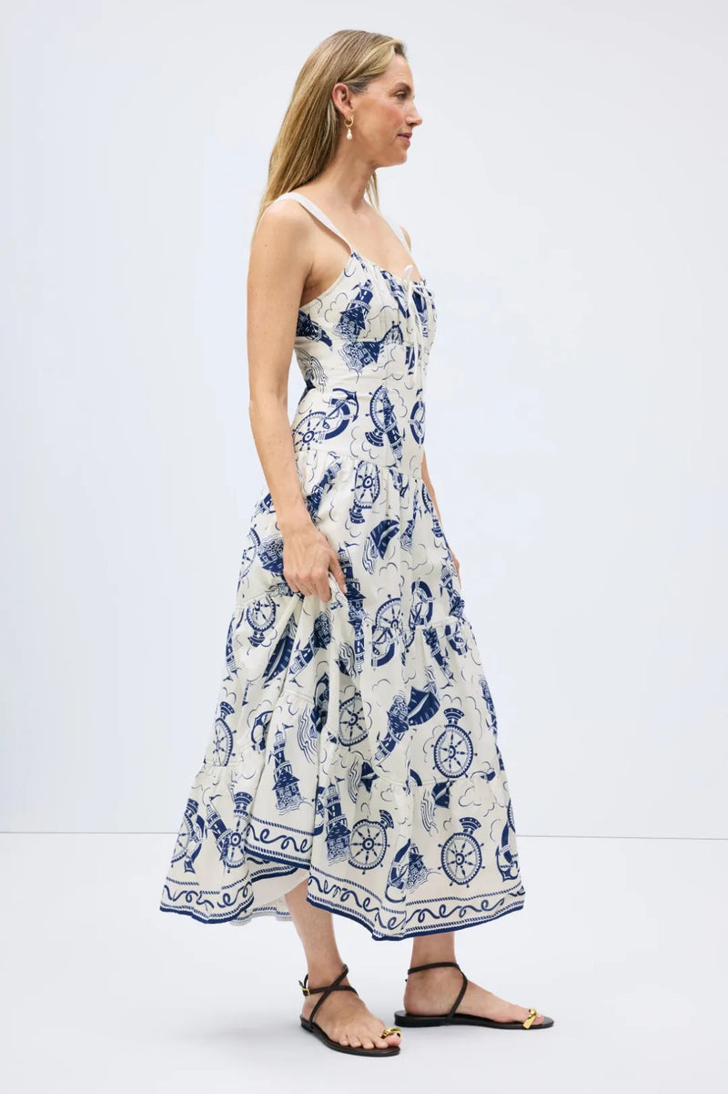 Sleeveless Printed Midi Dress