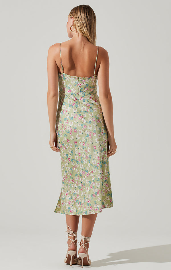 FLORENTINA FLORAL MIDI DRESS