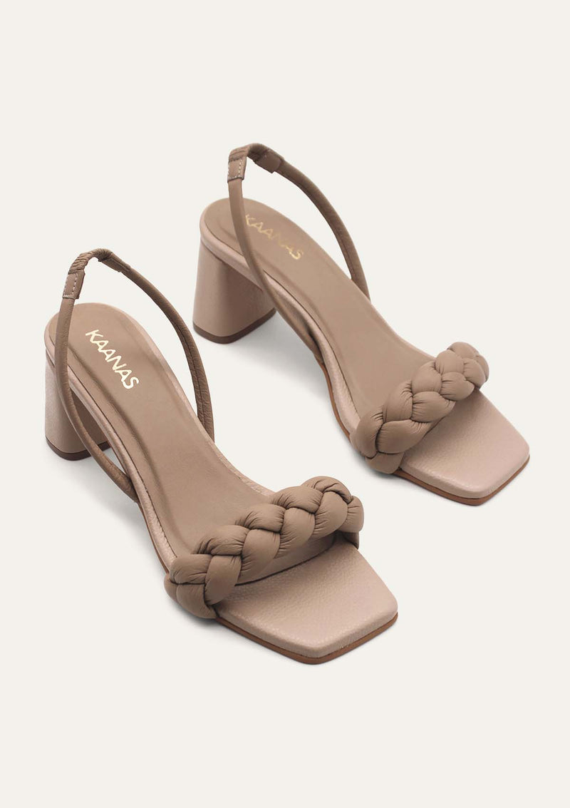 Mistico chunky braided heel - Sand