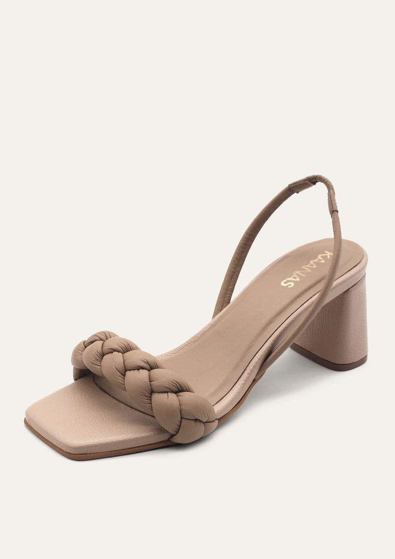 Mistico chunky braided heel - Sand