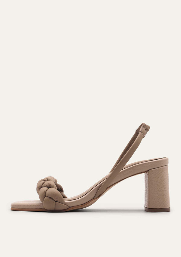 Mistico chunky braided heel - Sand