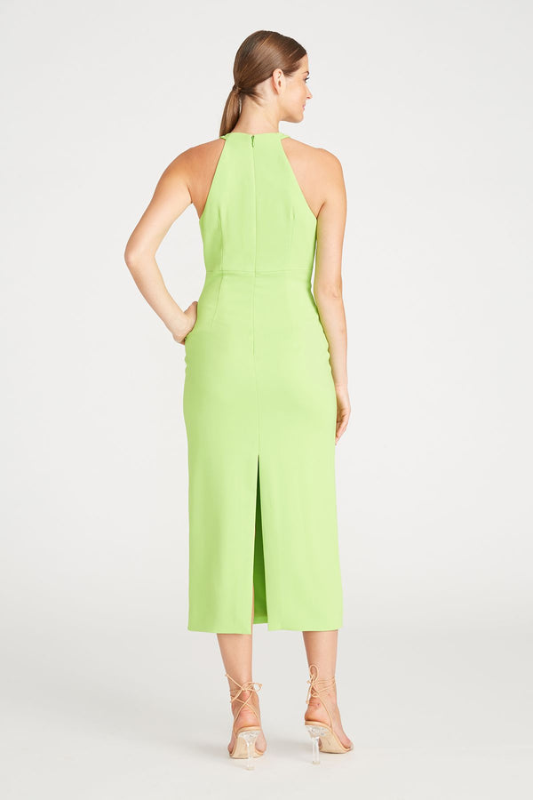 SLEEVELESS CREPE MIDI DRESS