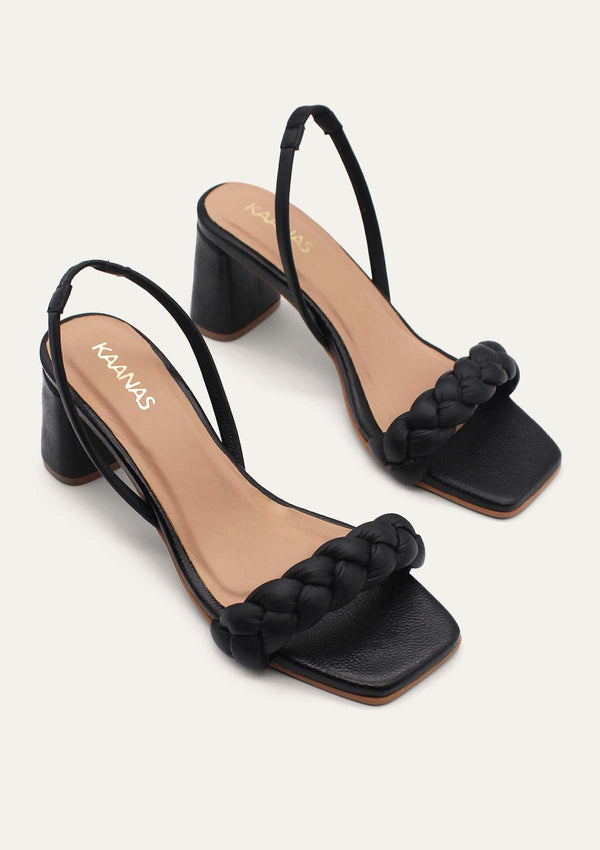 Mistico chunky braided heel - Black